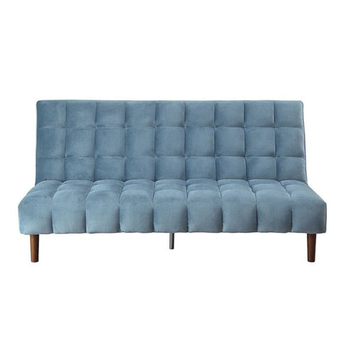 Blue velvet futon from Mypersnicketyhome.com