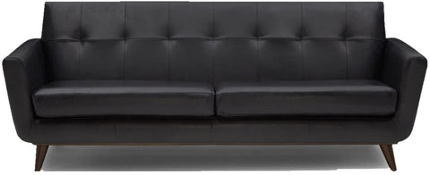 Black leather couch from Mypersnicketyhome.com