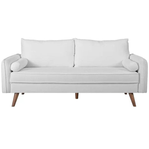 White upholstered couch from Mypersnicketyhome.com