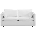 White upholstered couch from Mypersnicketyhome.com