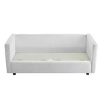 White upholstered couch from Mypersnicketyhome.com