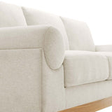 White upholstered couch from Mypersnicketyhome.com