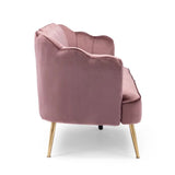 Pink velvet couch from Mypersnicketyhome.com