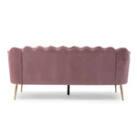 Pink velvet couch from Mypersnicketyhome.com