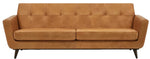 Camel leather couch from Mypersnicketyhome.com