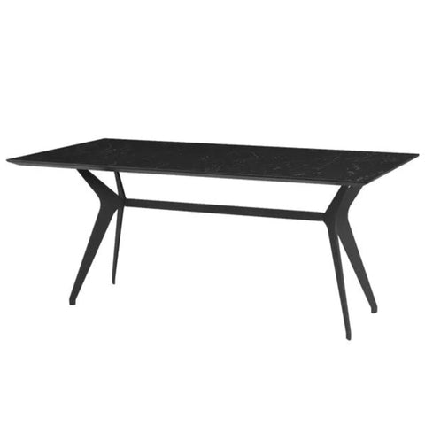 Black ceramic dining table from Mypersnicketyhome.com