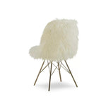 White faux fur chair from Mypersnicketyhome.com