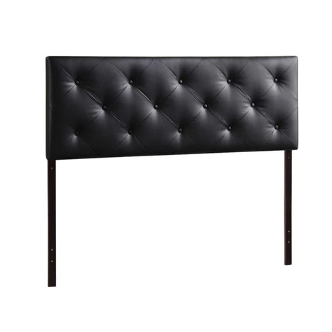 Black faux leather headboard from Mypersnicketyhome.com