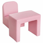 Pink faux leather kids table and chair set from Mypersnicketyhome.com 