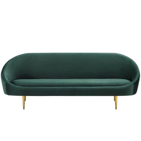 Forest green velvet couch from Mypersnicketyhome.com