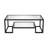 Black glass and metal coffee table from Mypersnicketyhome.com