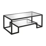 Black glass and metal coffee table from Mypersnicketyhome.com