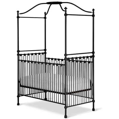 Black iron canopy crib from Mypersnicketyhome.com