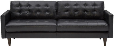 Black leather couch from Mypersnicketyhome.com