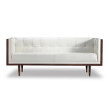 White leather loveseat from Mypersnicketyhome.com