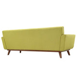 Lime upholstered couch from Mypersnicketyhome.com