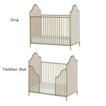 White metal crib from Mypersnicketyhome.com