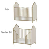 White metal crib from Mypersnicketyhome.com