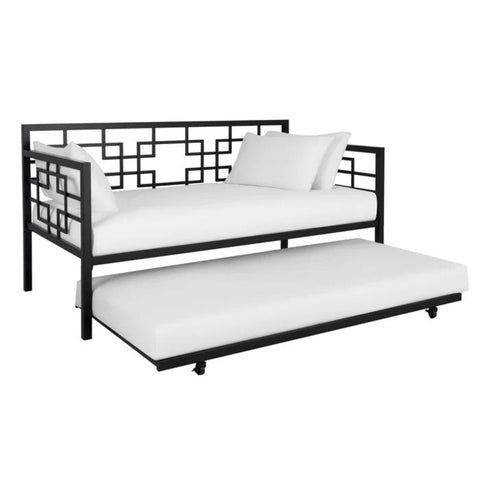 Black metal daybed from Mypersnicketyhome.com