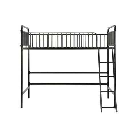 Black metal loft bed from Mypersnicketyhome.com