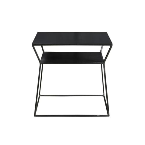 Black metal nightstand from Mypersnicketyhome.com