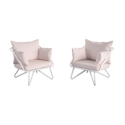 Pink metal outdoor chair set from Mypersnicketyhome.com