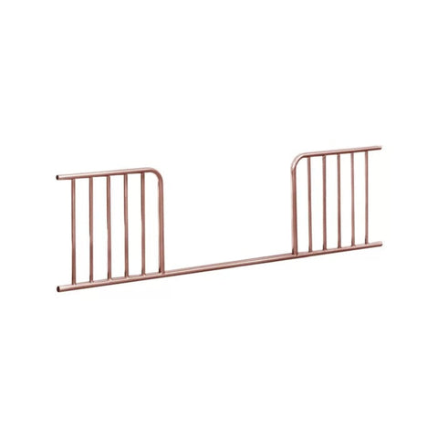 Pink metal toddler bed conversion rail from Mypersnicketyhome.com