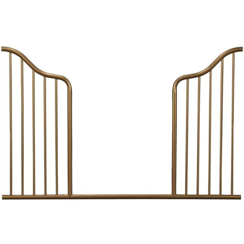 Gold metal toddler bed conversion rail from Mypersnicketyhome.com