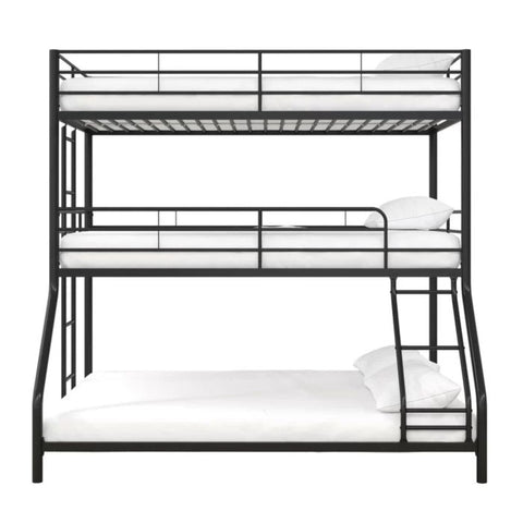 Black metal triple bunk bed from Mypersnicketyhome.com