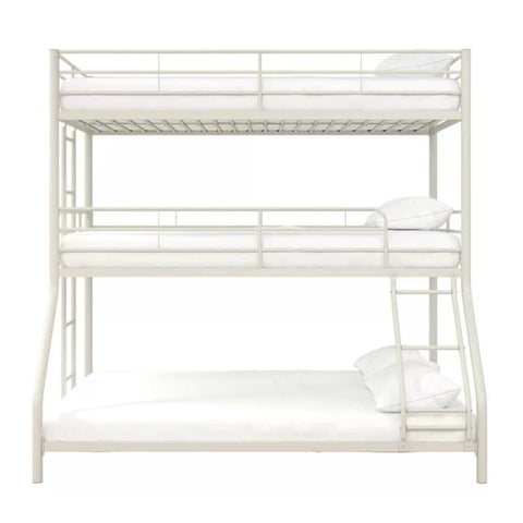 White metal triple bunk bed from Mypersnicketyhome.com