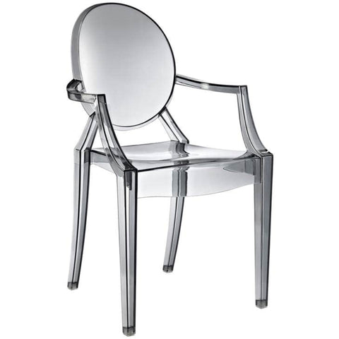 Black polycarbonate dining chair from Mypersnicketyhome.com