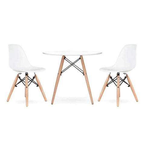 White polypropylene kids table and chair set from Mypersnicketyhome.com