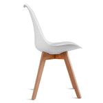 White polypropylene and faux leather dining chair from Mypersnicketyhome.com