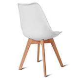 White polypropylene and faux leather dining chair from Mypersnicketyhome.com