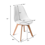 White polypropylene and faux leather dining chair from Mypersnicketyhome.com