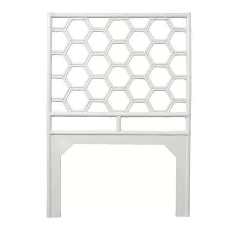 White rattan headboard from Mypersnicketyhome.com