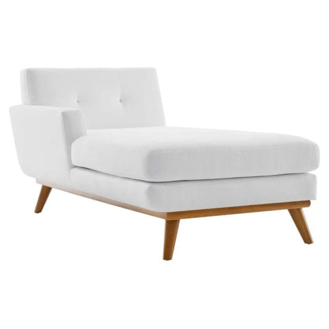 White upholstered chaise lounge from Mypersnicketyhome.com