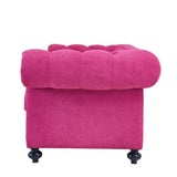 Pink upholstered couch from Mypersnicketyhome.com