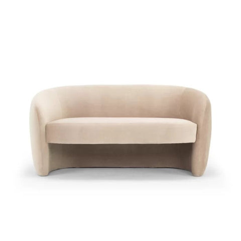 Pink upholstered loveseat from Mypersnicketyhome.com