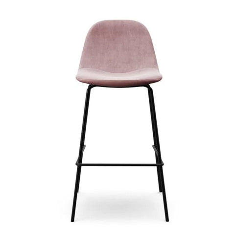 Pink velvet bar stool from Mypersnicketyhome.com