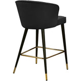 Black velvet bar stool set of 2 from Mypersnicketyhome.com