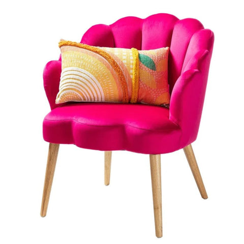 Pink velvet chair from Mypersnicketyhome.com