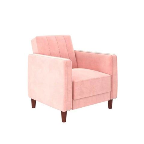 Pink velvet chair from Mypersnicketyhome.com