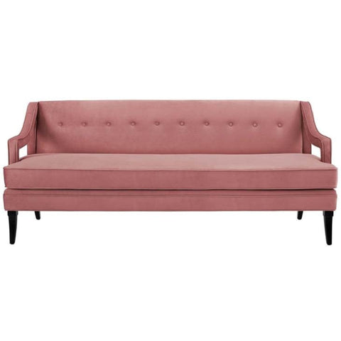 Pink velvet couch from Mypersnicketyhome.com