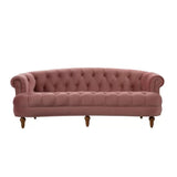 Pink velvet couch from Mypersnicketyhome.com