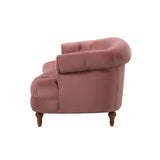 Pink velvet couch from Mypersnicketyhome.com