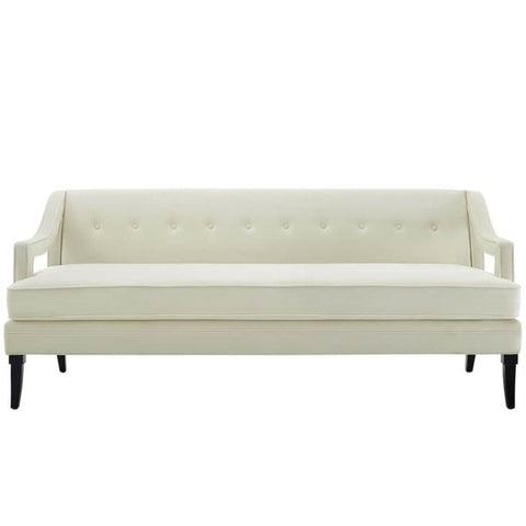 White velvet couch from Mypersnicketyhome.com 