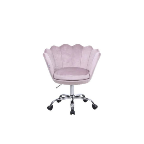 Pink velvet desk chair from Mypersnicketyhome.com