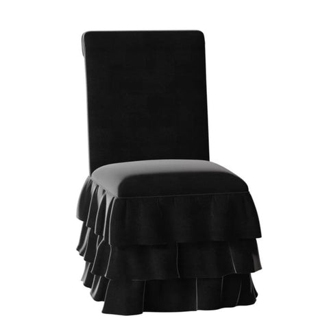 Black velvet dining chair from Mypersnicketyhome.com