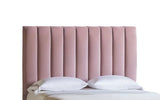 Pink velvet headboard from Mypersnicketyhome.com